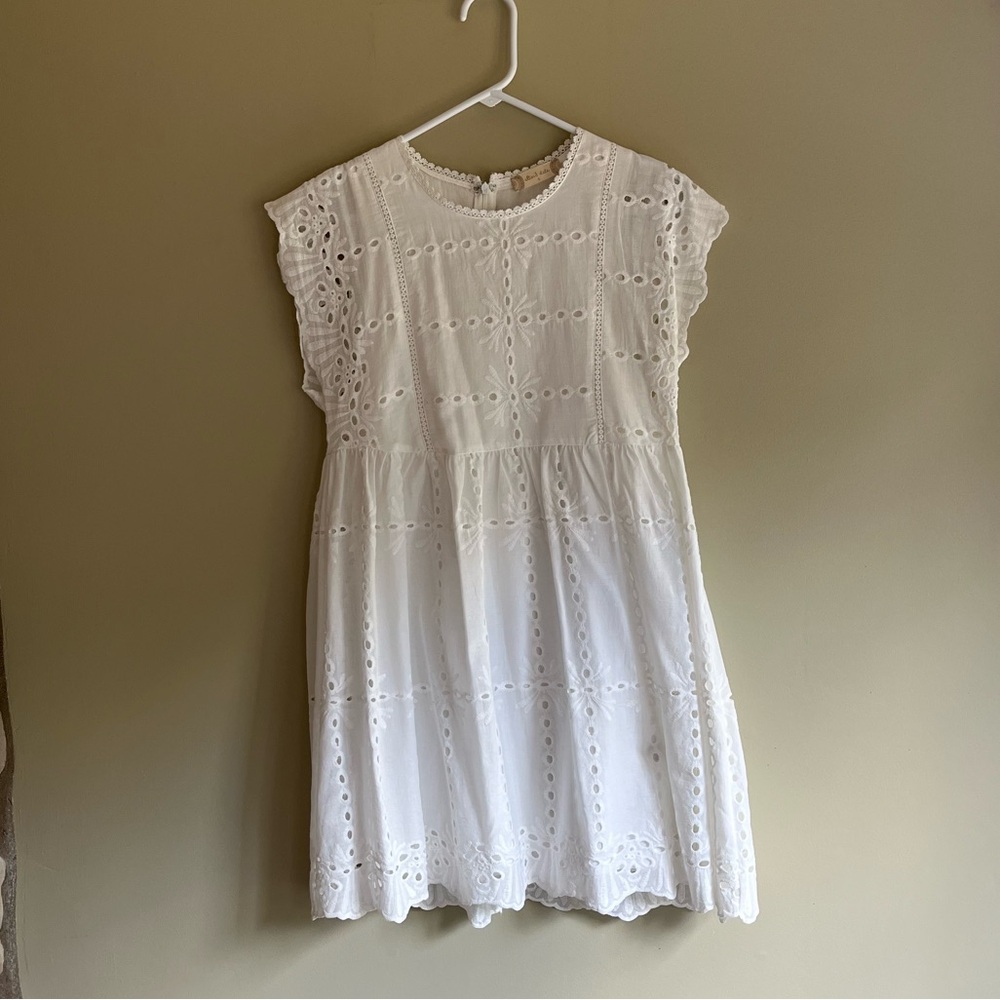 Altard State White Eyelet Short Sleeve dress
